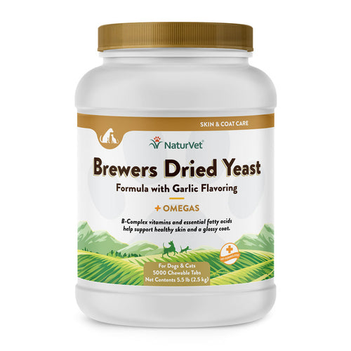 NaturVet Brewers Dried Yeast Formula with Garlic Flavoring Plus Omegas
