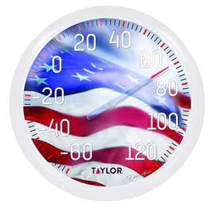 Taylor 13.25" American Flag Dial Thermometer