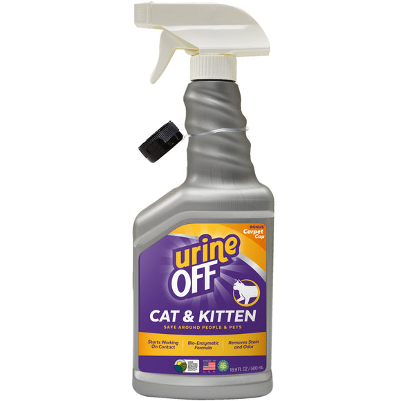 Urine Off- Cat & Kitten Stain Remover Formula Hard Surface Sprayer - 16.9 fl. oz